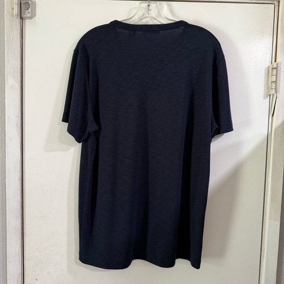 Theory  Navy Blue Henley Shirt - Picture 2 of 8